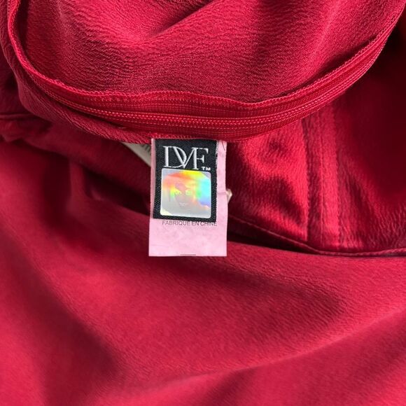 Diane Von Furstenberg Valetta Red Silk Blend Mini Dress One Shoulder Size 2 - Picture 14 of 16